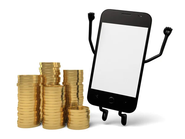 Smartphone,dollar, smart — Stock Photo, Image