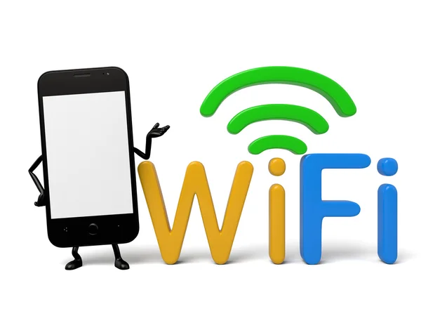 Smartphone, wifi samtal — Stockfoto