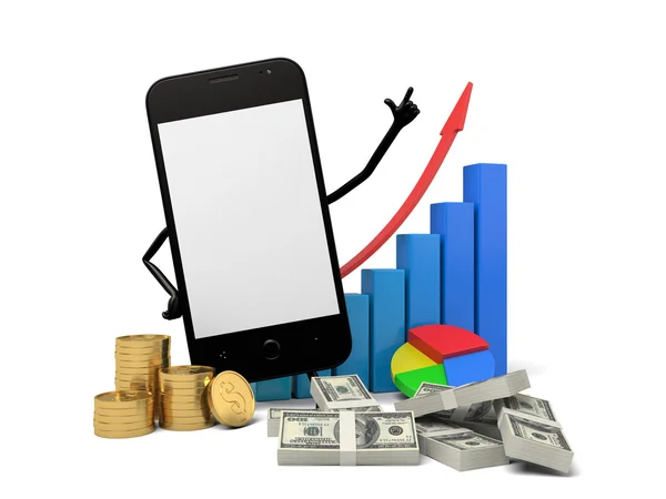 Smartphone,profit, smart — Stock Photo, Image