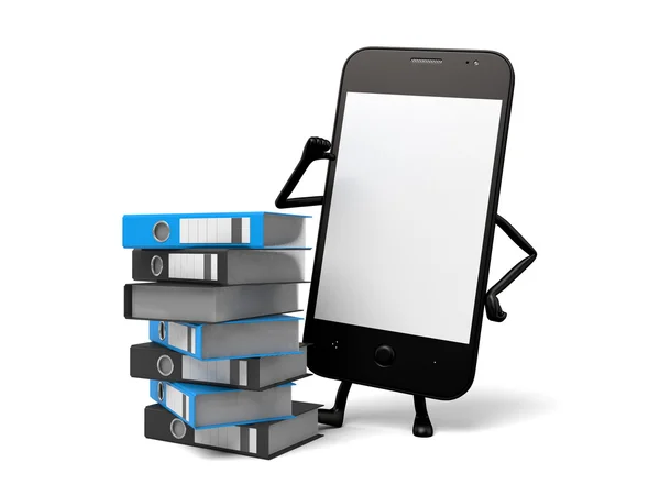 Cellphone,file, document — Stock Photo, Image