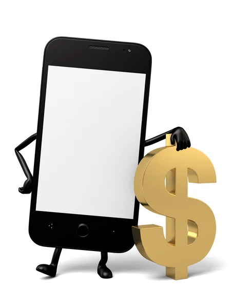 Cellphone,dollar, money — Stock Photo, Image