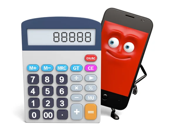 Cellphone,calculator, number — Stock Photo, Image