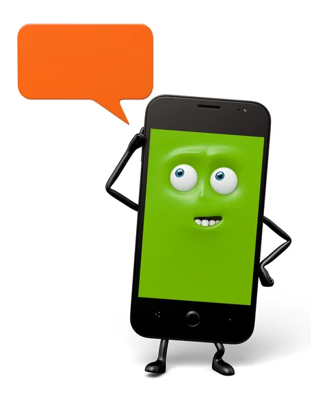 Mobiltelefon, Obs, meddelande, Sms — Stockfoto