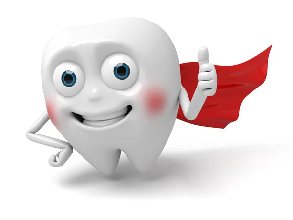 Ząb, superman, Stomatologia — Zdjęcie stockowe