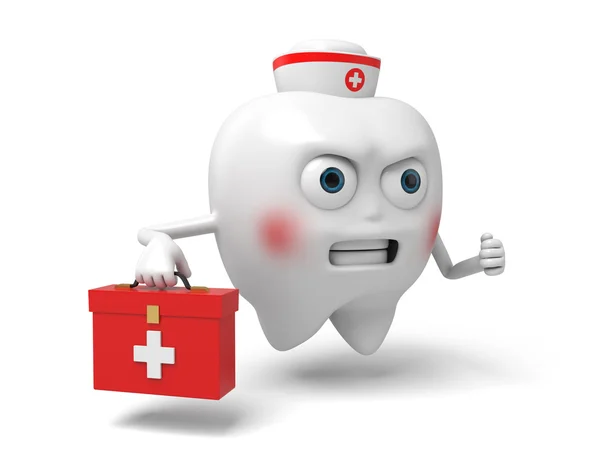 Tooth,nurse, first, — Stock Photo, Image