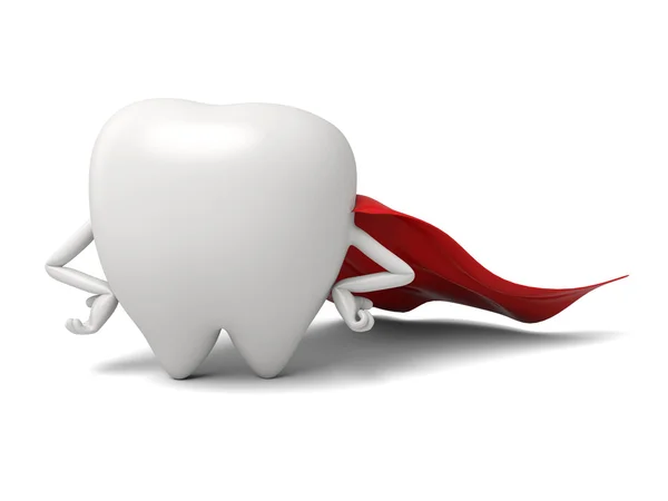 Dente, super-homem, odontologia , — Fotografia de Stock