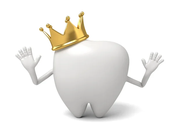 Tooth,crown, hands, — Stock Photo, Image