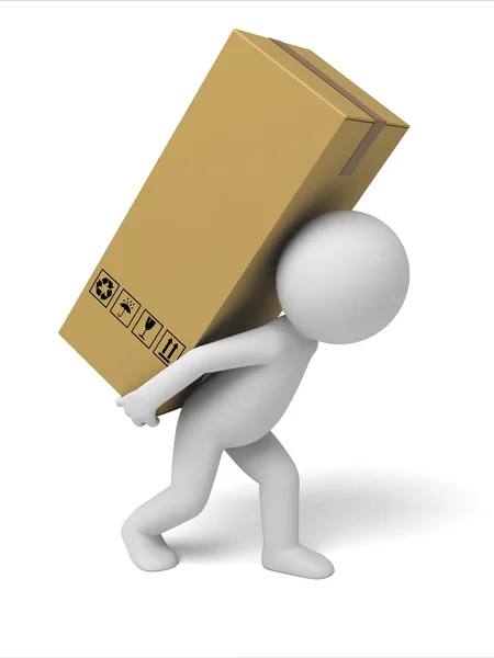 Courier och kartong lådor — Stockfoto