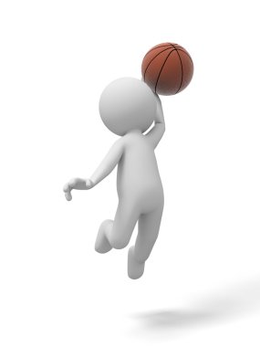 basketbol oynarken