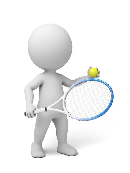 Gry gracz w tenisa — Zdjęcie stockowe