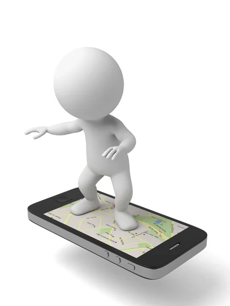 GPS app telefon — Stok fotoğraf