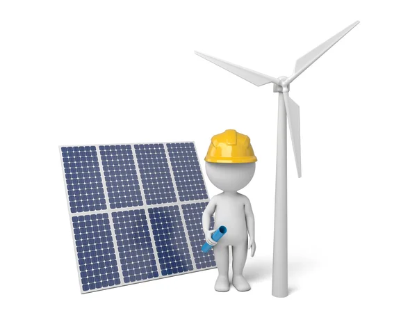 清洁能源风力发电 — 图库照片