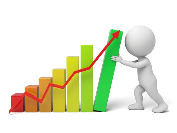 Growth chart graphic — Stock Photo, Image