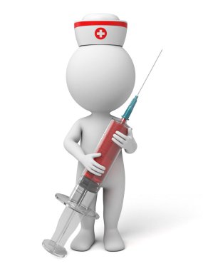 Hastane, hemşire, enjeksiyon,