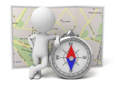 3d adam ve bir pusula