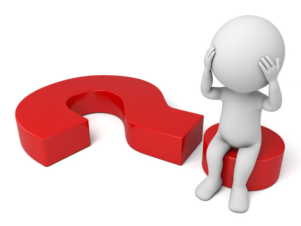 doubt, question, 3d man