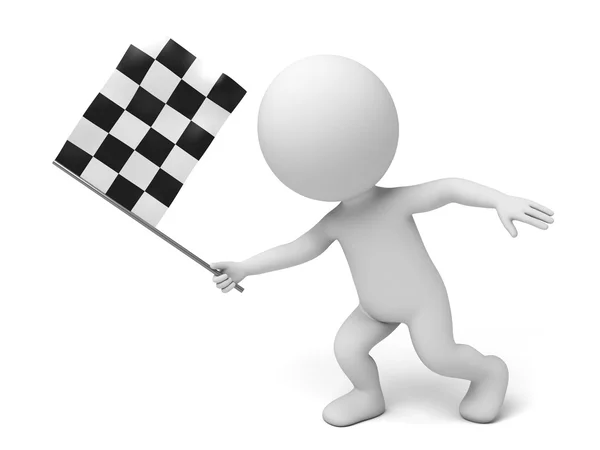 Banner, chequered flag, — Stock Photo, Image