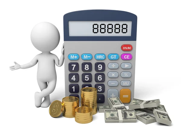 Calculator, teller, 3d — Stockfoto
