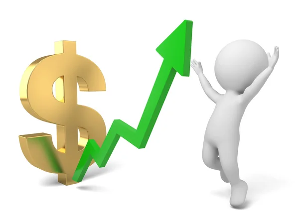 Dollar rise gain — Stock Photo, Image