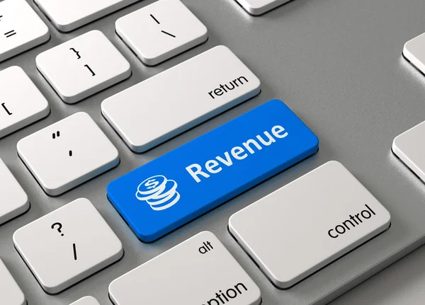 Revenue  keyboard  taxes — Stock Photo, Image