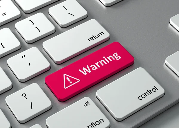 Warning  keyboard   admonition — Stock Photo, Image