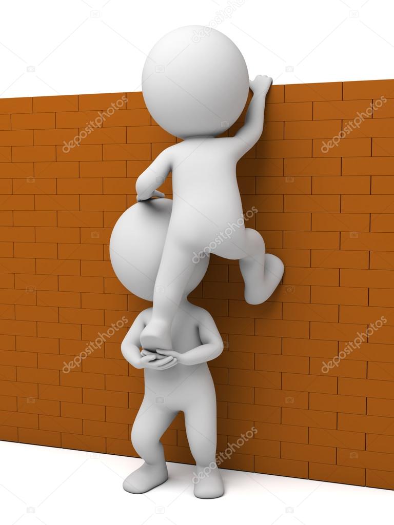 Climbing the wall Stock Photo by ©bluecups 89820580