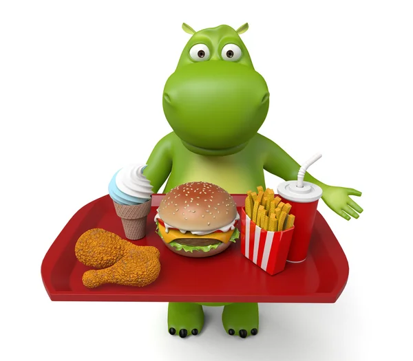 Hamburger fast food , — Foto Stock