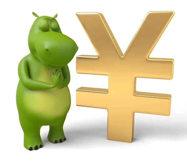 Yen simbol valutar — Fotografie, imagine de stoc