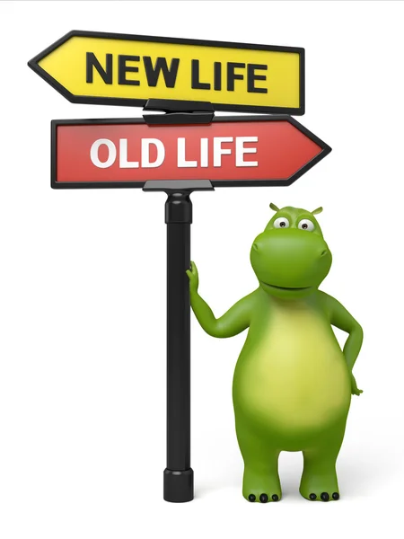 Nytt liv och gamla liv — Stockfoto