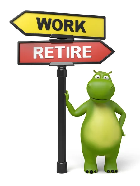 Work and retire — Stock Photo, Image