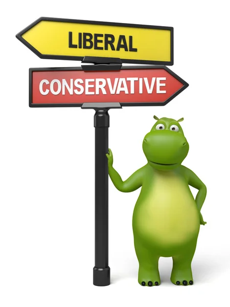 Liberala och konservativa — Stockfoto