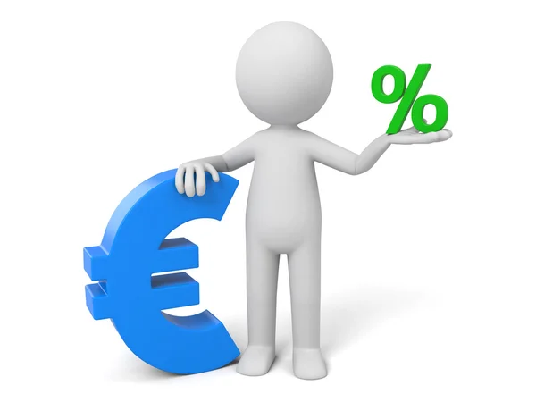 Rate, interest, Euro — Stock Photo, Image