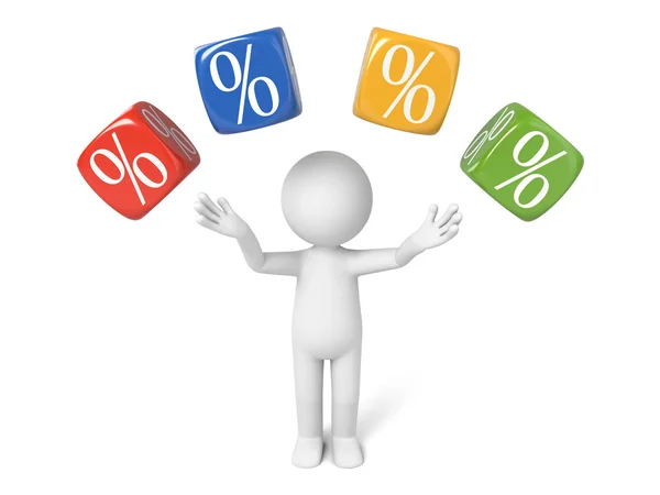 Percentage sign discount — Stock Photo, Image