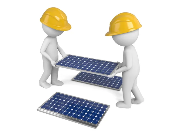 Solar, Zelle, Panel, — Stockfoto