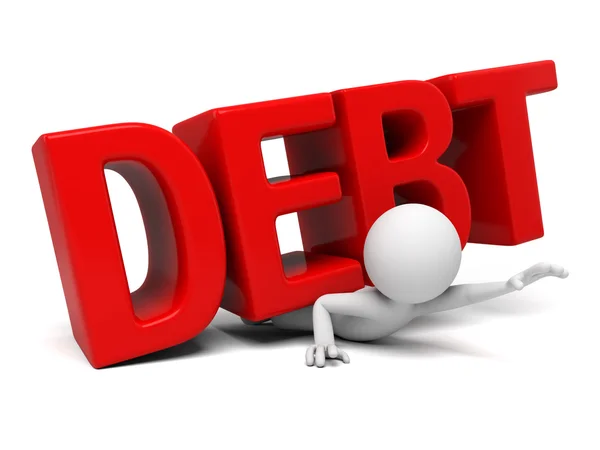 Schuldenaar, lening, aansprakelijkheid, — Stockfoto