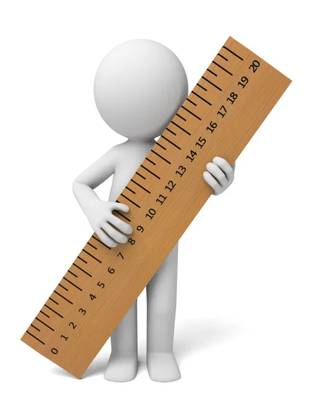 3D people ruler — Stock Photo, Image