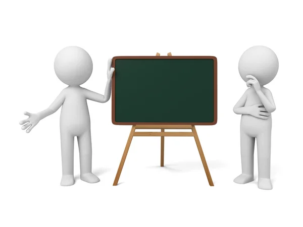 3D people blackboard — Stock Photo, Image