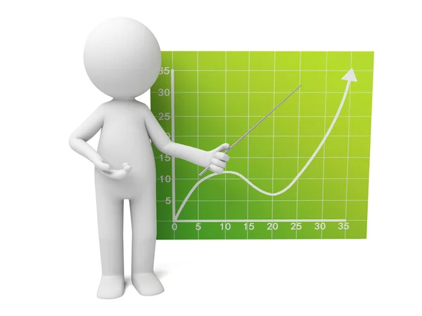 3D people chart — Stock Photo, Image