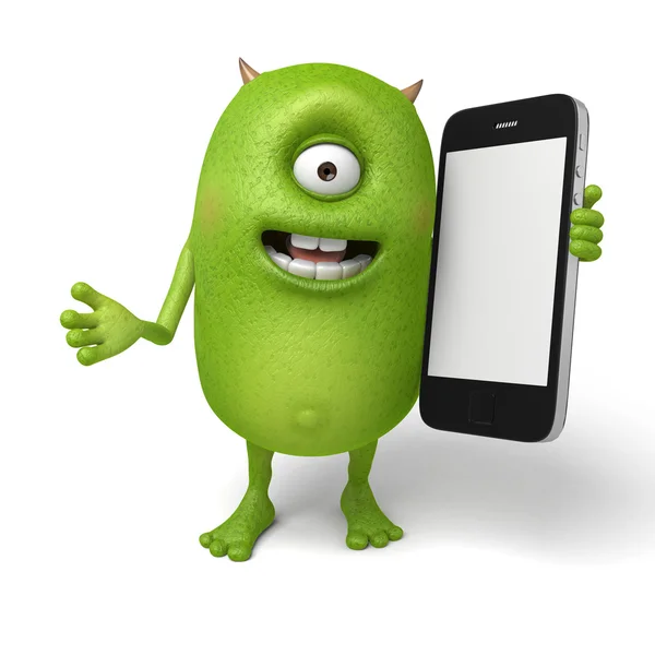 Telefon komórkowy potwora — Zdjęcie stockowe