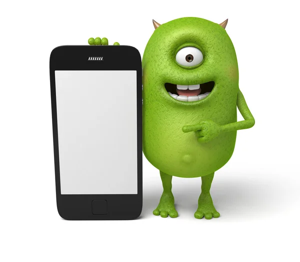 Monster mobiltelefon — Stockfoto