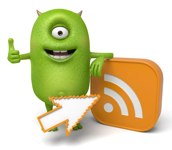 Monster,WiFi, signal, — Stock Photo, Image