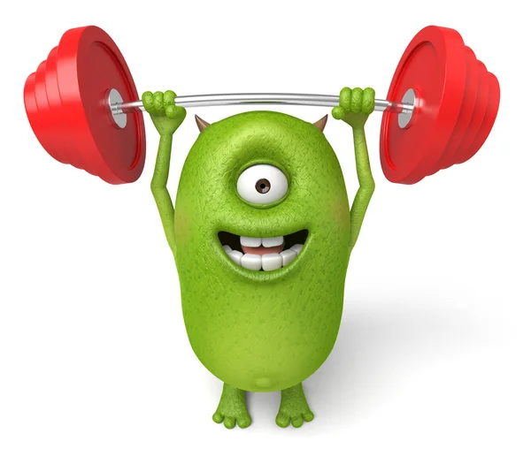 Monsterfitnessübung — Stockfoto