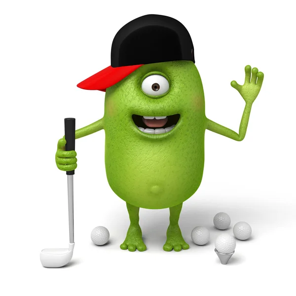 Monster, golf, melltartók — Stock Fotó