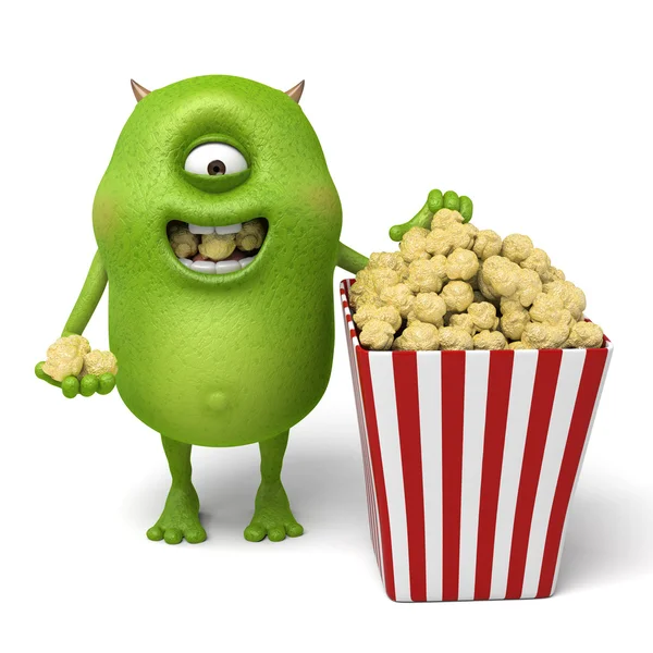 Monster popcorn, mellanmål, — Stockfoto