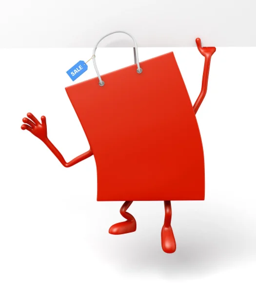 Shopping Bag  placard, — Stock Photo, Image