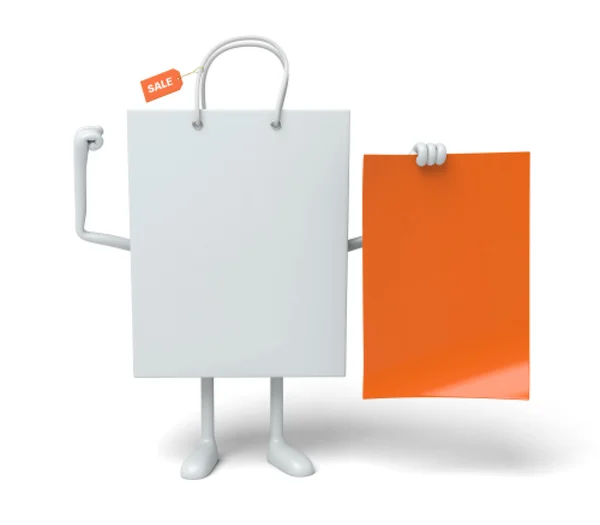 Shopping Bag bulletin, — Stock Photo, Image