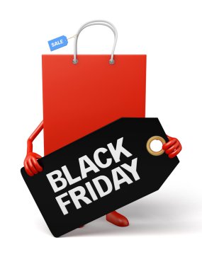 Alışveriş çantası siyah, Cuma,