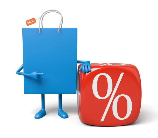 Shopping Bag discount, rebate — Stock Photo, Image