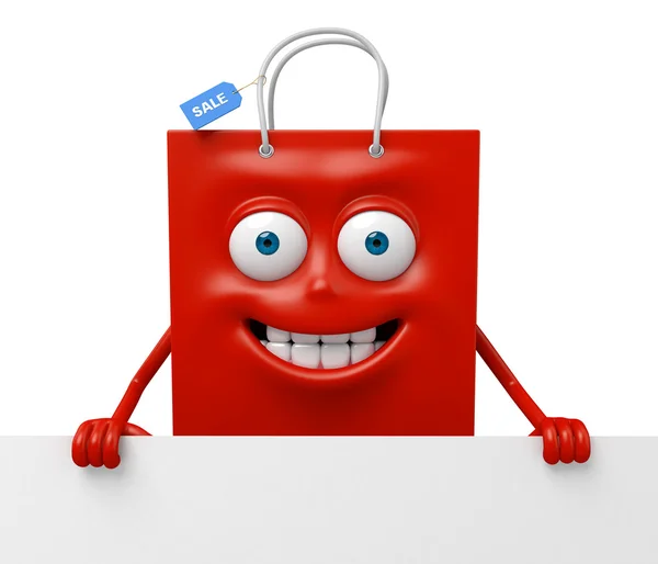 Shopping Bag avviso, cartello — Foto Stock