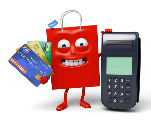 Bolsa de compras POS , — Foto de Stock